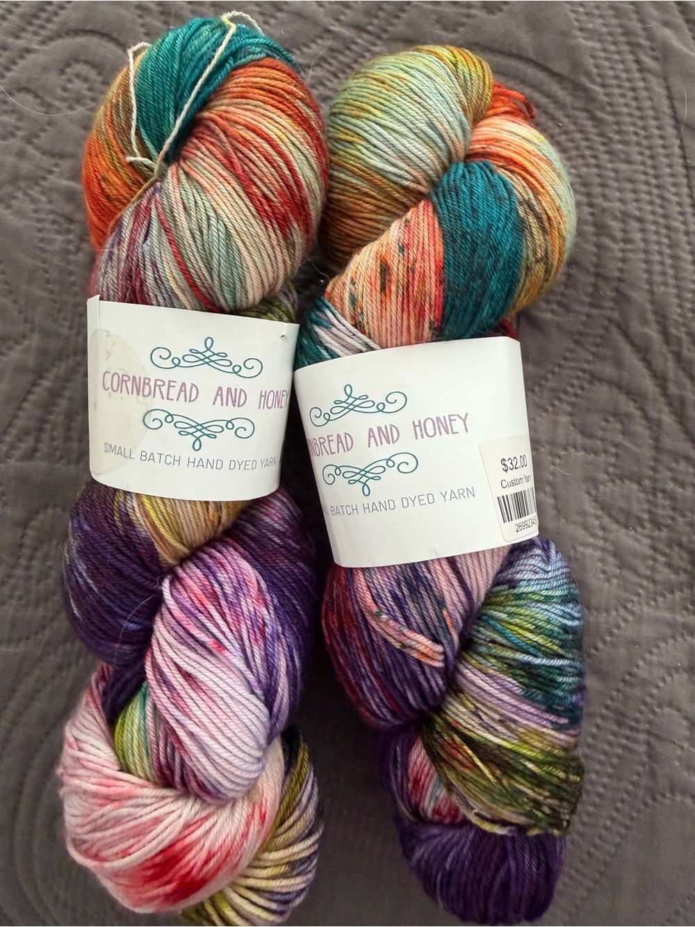 Cornbread and honey Hand-Dyed Multicolor Sock Yarn